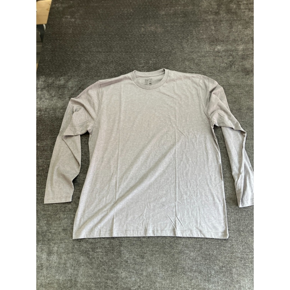 Fresh Clean Threads Shirt Mens 2XL‎ Gray Stratusoft Cotton Blend Long Sleeve